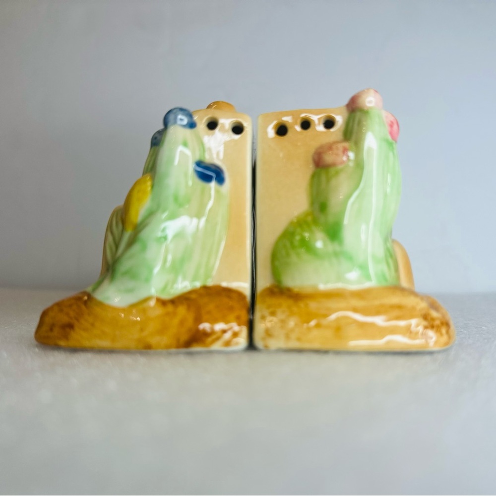 Adobe Pueblo House Salt & Pepper Shakers Southwestern Cottage Cactus Aztec